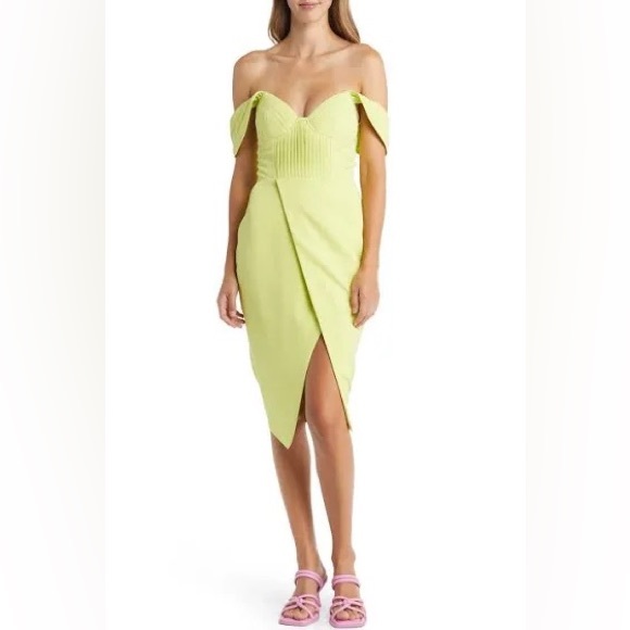 Stunning chartreuse dress - Picture 5 of 7